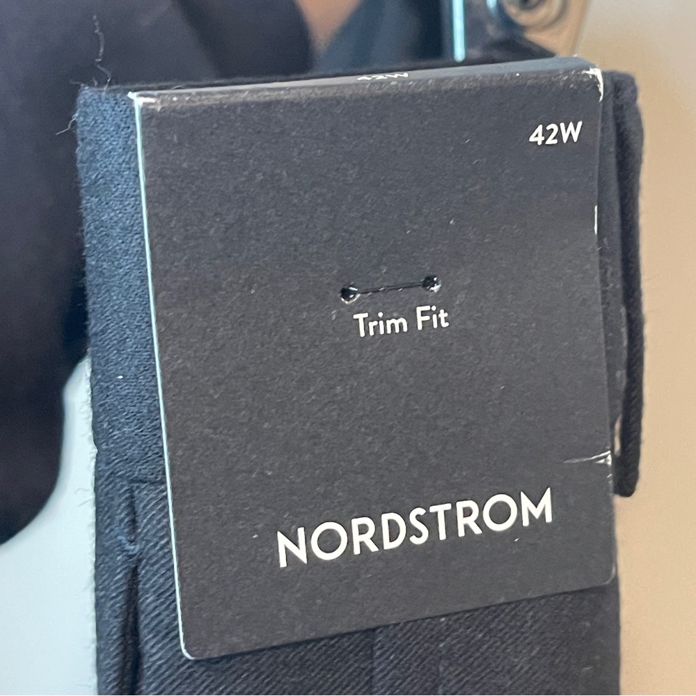 Nordstrom Dress Pants Black Trim Fit for Men 42W Unfinished - Picture 4 of 7